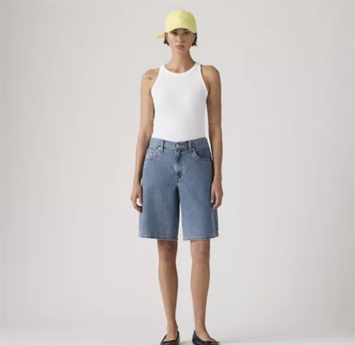 LEVIS BAGGY DAD JORTS OWN IT BLUE